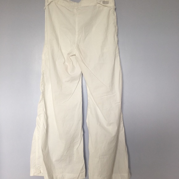 XCVI Terraced Poplin Flare Palazzo Cargo Pants - Picture 8 of 10